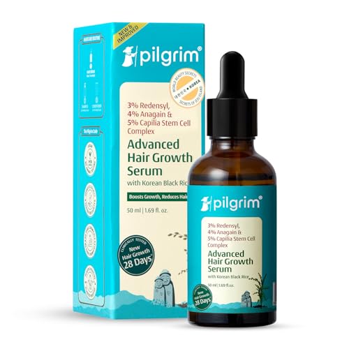 Pilgrim Hair Growth Serum with Redensyl 3%, Anagain 4% & Baicapil 50ml – Pack of 1