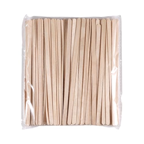 300/600/1200 Pieces Disposable Wood Stick Beauty Spatulas Log Hair Removal Wax Coating and Eyebrow Trimming Wooden Stick (1200pcs)
