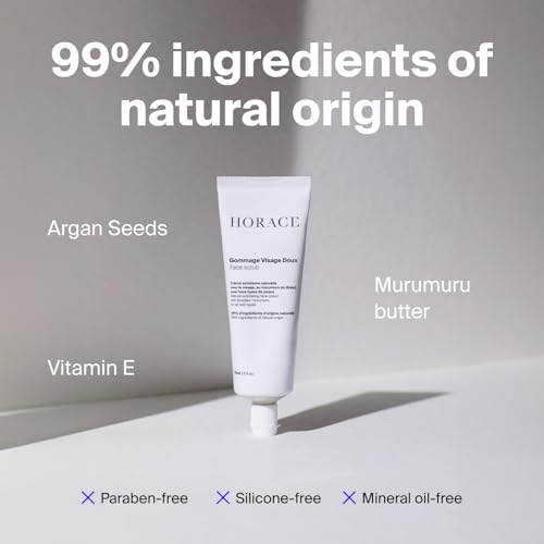 Men's Gentle Face Scrub - Unscented, Natural Exfoliant for All Skin Types