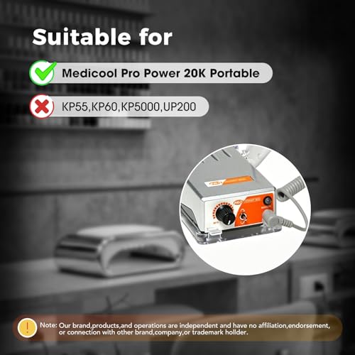 20k Nail Drill Handpiece for Medicool Pro Power Portable Nail File - Low Noise, Smooth Operation