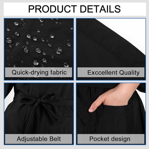 Salon Client Gown Robe Cape Set - 8 Lightweight Nylon Smocks for Hair & Beauty