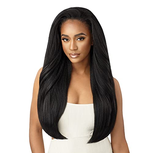 Outre Half Wig Cap Neesha H303 Flat Lay Quick Weave 2 Pack Natural Texture