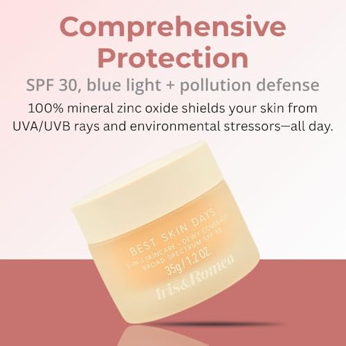 IRIS&ROMEO Best Skin Days SPF30 Whipped Tinted Moisturizer with Vitamin C + Hyaluronic Acid - Shade 3 - Light with Warm Undertones