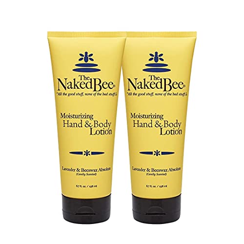 The Naked Bee Lavender & Beeswax Absolute Hand and Body Lotion 6.7oz + Jasmine & Honey Moisturizing Hand & Body Lotion 8oz
