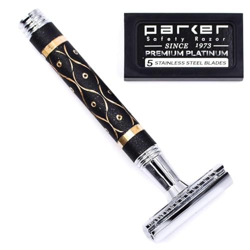 Heavyweight Safety Razor with Sandstone Handle - Compatible with Double Edge Blades