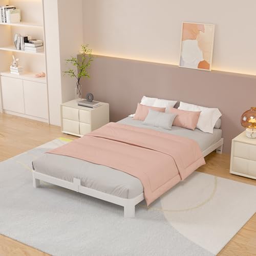 Twin 4-Inch Bed Frame with Metal Slats, No Box Spring Needed, Heavy-Duty Steel Support, Noiseless, Round Corner, Pet & Baby Safe – HQU