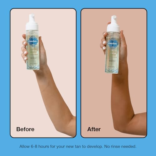 Fake Bake Foam Tanning Water Self Tanner Instant Glow with Hydrating Passion Flower Rejuvenation - Natural Looking Sunless Bronzing for Women & Men - 6.7 oz