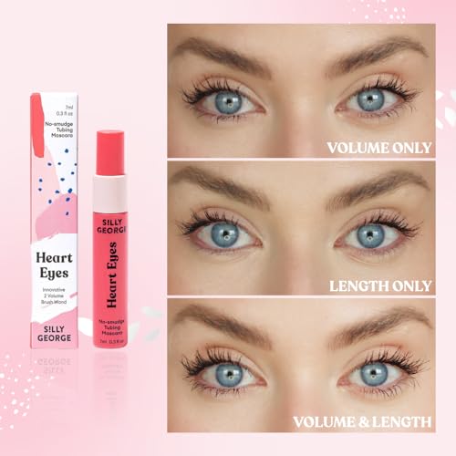 Silly George Heart Eyes Mascara - Smudge-Proof, Cruelty-Free Lengthening & Volumizing Makeup