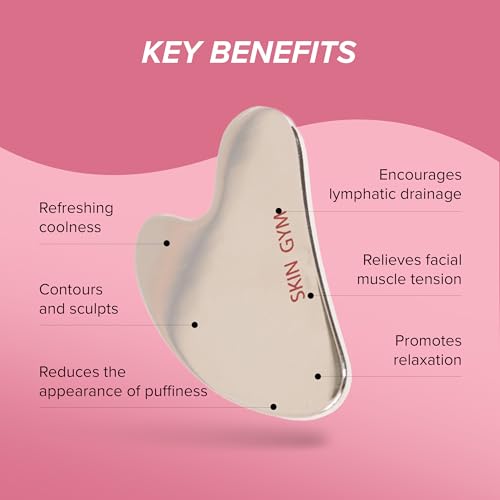 Cryo Stainless Steel Heart Gua Sha Facial Massage Tool - Cooling, Contouring, Detox