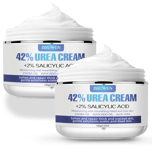 White Urea Foot Cream 2 Pack - Deep Moisturizer for Cracked Heel & Skin Repair