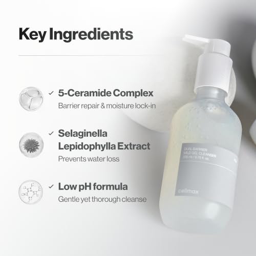 Celimax Dual Barrier Mild Hydrating Gel Cleanser for Sensitive Skin 6.76 fl oz