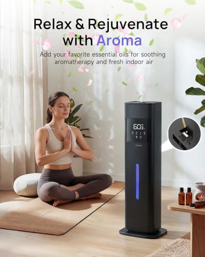 Large Room Humidifier 8L Cool Mist with Auto Humidity Control Sleep Mode