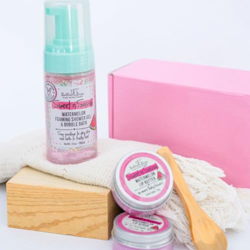 Mini Spa Gift Set for Women and Teen Girls - Watermelon Scent, Travel Size, Vegan & Cruelty-Free