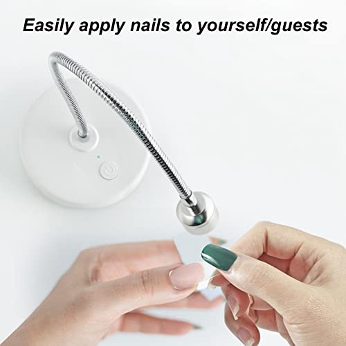 UV LED Nail Lamp, 3W USB Gel Curing Light with 360 Rotatable Gooseneck, 60S Timer for Salon and Home Use (LAJS5d4)