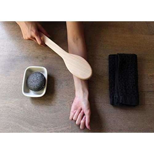 Japanese Body Brush for Bath or Dry Brushing, Exfoliation, Cellulite Treatment, Long Handle, Soft
