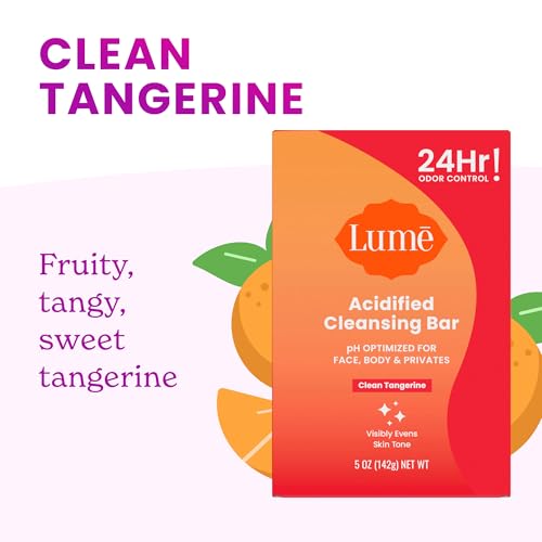 Lume Acidified Body Cleansing Bar Set - 8.5 oz, 3 Scents (Tangerine, Lavender, Unscented)