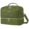Leudes Army Green Nail Polish & Tool Organizer Bag Holds 42 Bottles