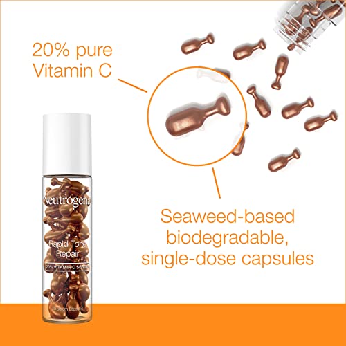 Vitamin C Brightening Serum Capsules for Dark Spots - 30 Count
