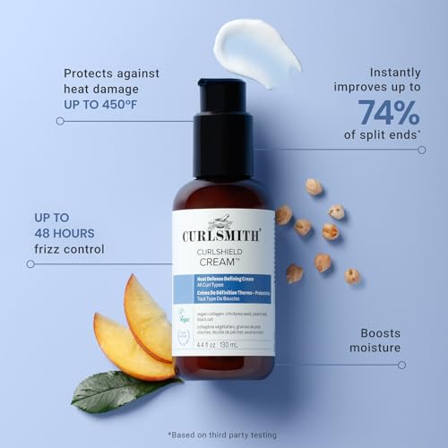 Heat Protectant Curl Cream for Curly Hair - 4.4 oz