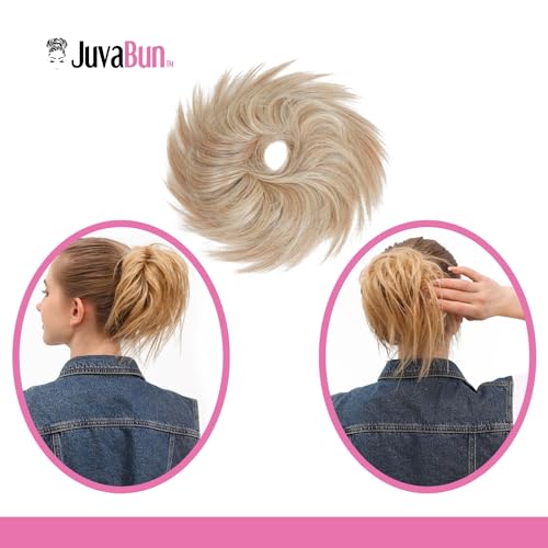 Gold Messy Bun Hair Piece for Women - Voluminous Instant Updo, Washable & Comfortable
