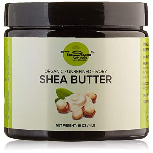 Organic Shea Butter by TaShea Naturals: Virgin Ivory (16oz) USDA Certified Shea Butter - Nourishing Healing Emollient for Hair, Skin and Nails or DIY products