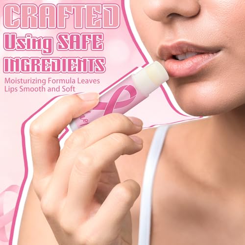 Siifert 150 Pack Breast Cancer Awareness Lip Balms with Pink Ribbon Party Favor