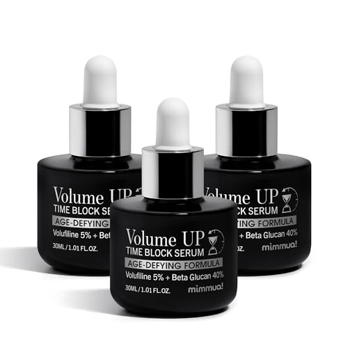 Volume Up Time Block Serum | Anti-Aging 5% Volufiline + 40% Beta Glucan | Plumps Wrinkles by Stimulating Fat Cell Production | Undereye, Forehead, Frown Lines&Neck Wrinkles | 30ml / 3pcs