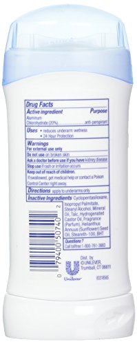 Dove Sensitive Skin Deodorant Stick 2.6 oz - 6 Pack, 24 Hour Protection