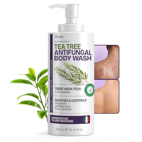 Shailee Antifungal Body Wash with Tea Tree Oil for Eczema, Jock Itch & Ringworm - 1% Tolnaftate, Deep Cleansing for Acne & Fungal Skin