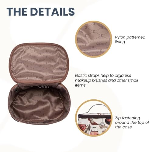 Signare Women's Boutique Vanity & Toiletry Bag - 14 Elegant Designs