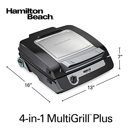 Hamilton Beach 4-in-1 Electric Indoor Grill & Griddle Combo 4-in-1