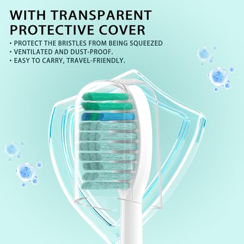 YMPBO Green Toothbrush Replacement Heads for TAO Clean UV Sanitizing Sonic Toothbrush - 10 Pack