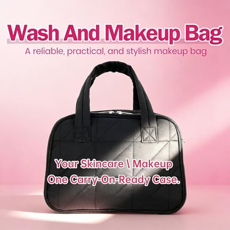 2Pack Travel Toiletry Bag, 10L Wet Dry Separation Toiletry Bag With Handle, Waterproof Two Way Zipper Cosmetic Travel Large Capacity Compartmental Makeup Organizer Bag for Travel Trip