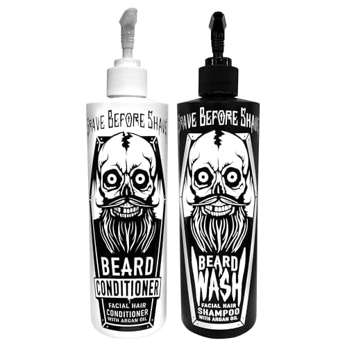 Grave Before Shave¢â Beard Wash & Beard Conditioner Pack 16 oz Large pumptop bottles