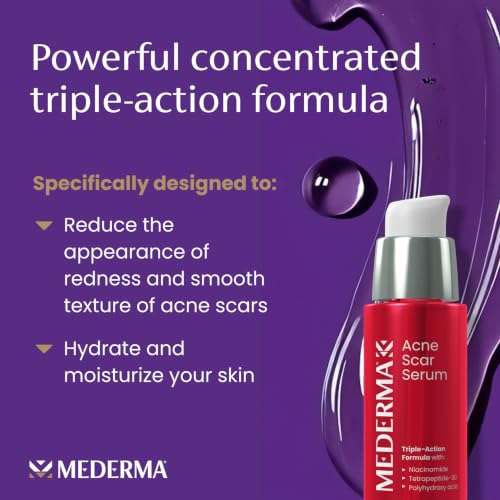 Mederma Acne Scar Serum - Visibly Lighten & Smooth Post-Acne Marks, 1 Fl Oz