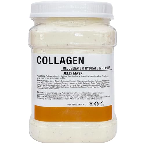 Collagen Jelly Face Mask Powder for Hydrating & Firming - 23 Fl Oz - Home Spa DIY Skincare - Variation: Collagen 1 Pack