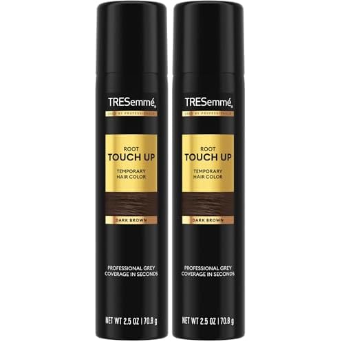 TRESemm? Root Touch-Up Temporary Hair Color Dark Brown Hair Ammonia-free, Peroxide-free Root Cover Up Spray 2.5 oz (Pack of 2)