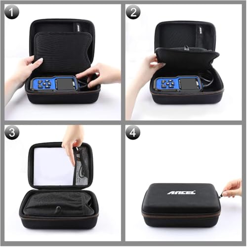 ANCEL Large Protective Case (Dark Gray) for OBD2 Scanner, Code Reader & Battery Tester
