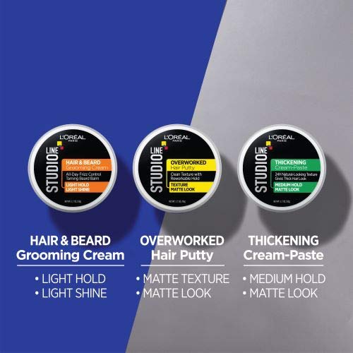 L'Oreal Paris Hair Care Studio Line Beard and Hair Cream, 1.7 Ounce