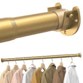 Supforce 5 Pack Closet Rod, 17-54in, Gold – Stepless Adjustable Heavy-Duty Rod