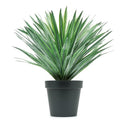 Green Artificial Agave Plant in Black Pot - 27-Inch Tall, Real Stone Pebbles