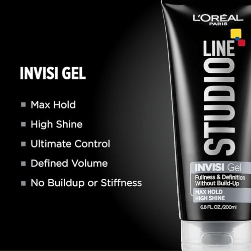L'Oreal Paris Studio Line INVISI Gel, Strong Hold 6.80 oz (Packs of 3)
