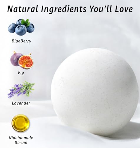 Luxury Lavender & Blueberry Bath Bombs with Niacinamide - Stress Relief & Sensitive Skin Care Set