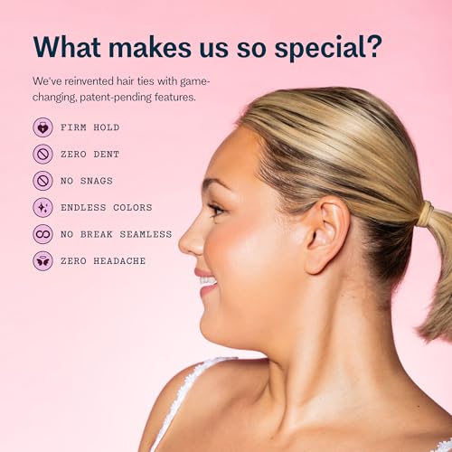Gimme Beauty X-Fine Hair Bands - Slim-Fit Elastic Ties for Extra Fine Hair - No-Dent, Gentle-Grip Ponytail Holders for All-Day Comfort - 20 Pack, Blonde