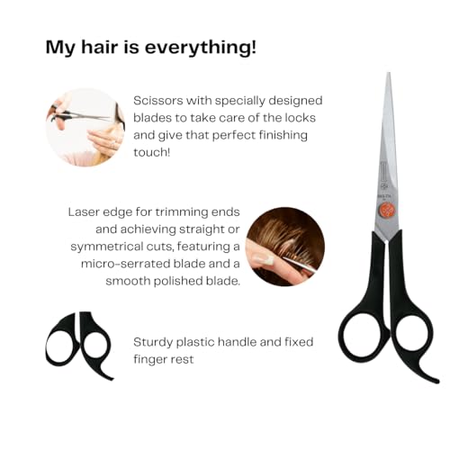 Mundial 663-7 Red Dot 7.5-Inch Stainless Steel Barber Shears Pack of 2