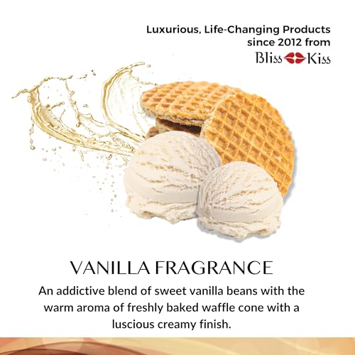 Bliss Kiss | 4 Vanilla Fragrance Nail Oil Cuticle Pens w/Vitamin E & Jojoba?Nail Strengthener Nail Growth Serum for Brittle Peeling Breaking Thin Nails