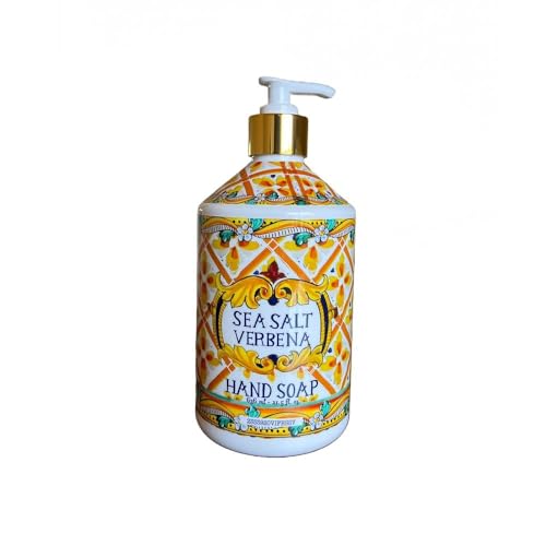 Villa Flora Assorted Hand Soap Set - 4 Pack 16oz Bottles with Sea Salt, Coconut, Orchid & Jasmine - Gift-Ready