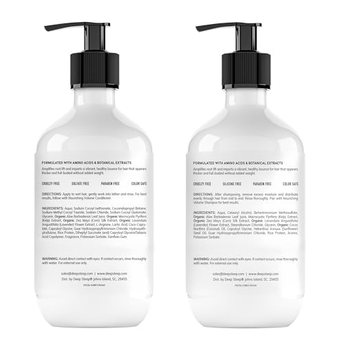 Deep Steep Nourishing Volume Shampoo & Conditioner Set - 20 Fl Oz, Vegan