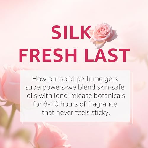 Herbsocean Solid Perfume for Women - Pink Floral & White Fragrance Set, Long Lasting, Alcohol-Free, Travel-Friendly