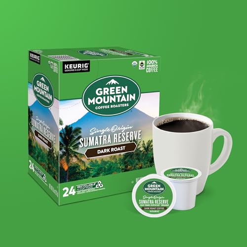Green Mountain Coffee Roasters Sumatra Reserve Dark Roast Coffee Pods - 96 Count, Keurig Compatible